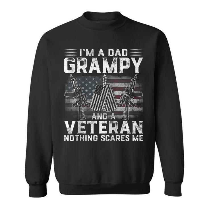 Men Distressed Im A Dad Grampy  Veteran Fathers Day  Sweatshirt