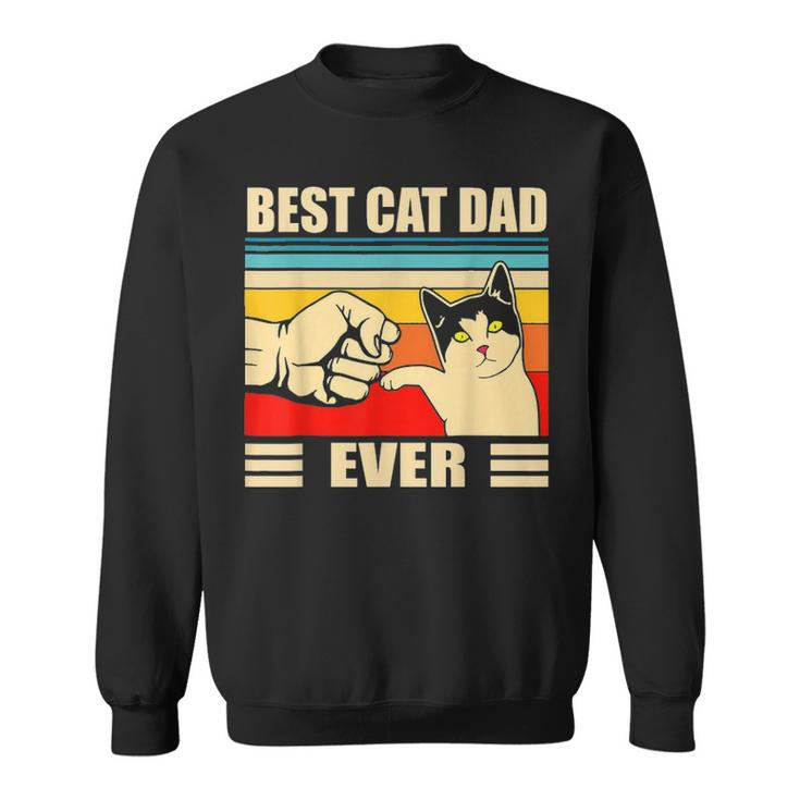 Mens Best Cat Dad Ever Funny Cat Daddy Man Fathers Day Gift Sweatshirt