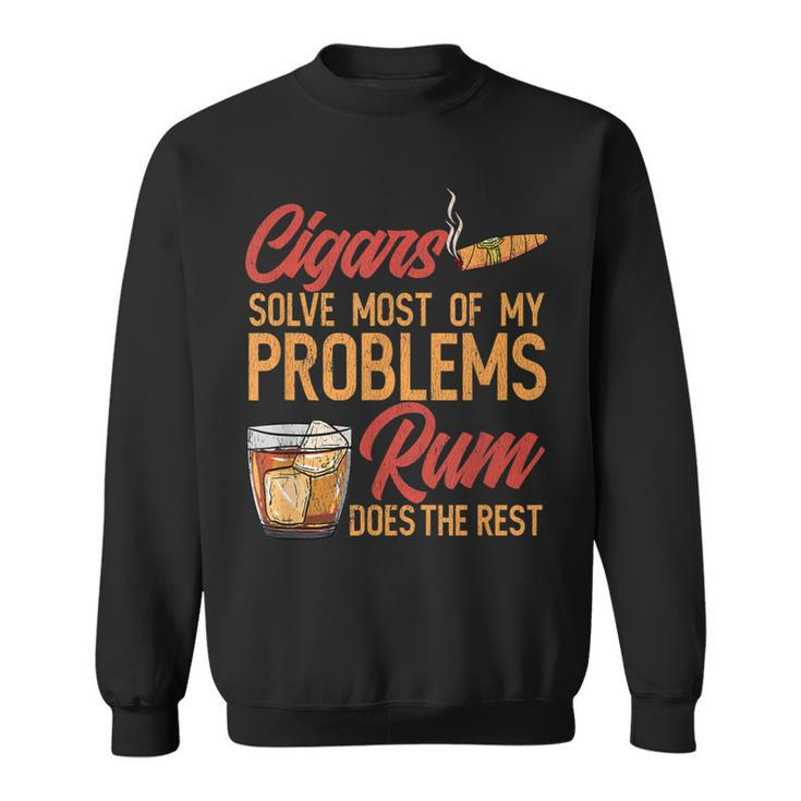 Mens Cigar And Rum Lovers I Cuban Cigar  Sweatshirt