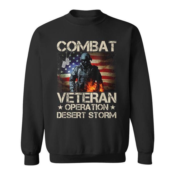 Mens Combat Veteran Operation Desert Storm Soldier  Sweatshirt