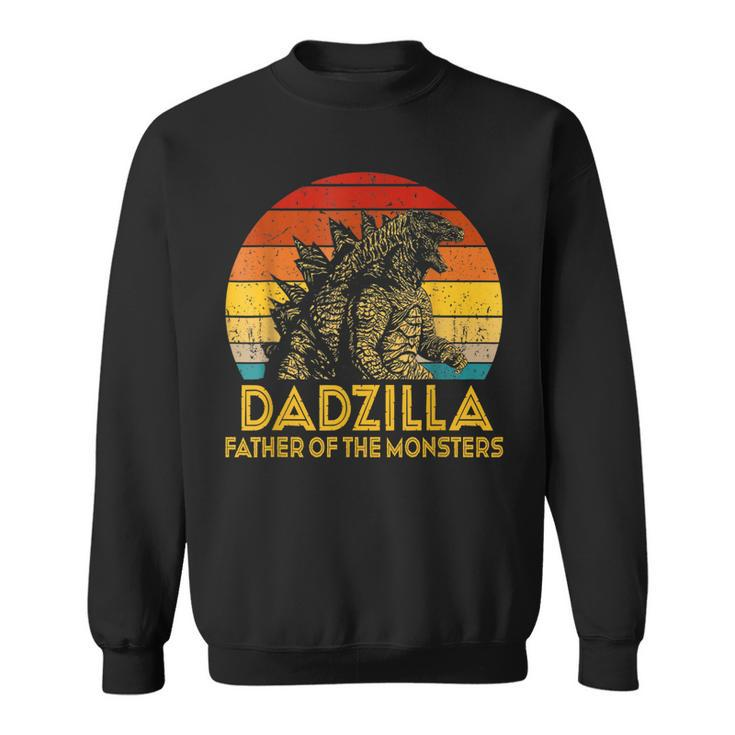 Mens Dadzilla Father Of The Monsters Vintage Fathers Day For Dad  Sweatshirt