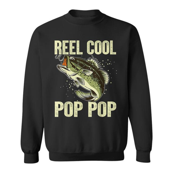 Mens Fathers Day  Reel Cool Pop Pop Fishing Fathers Dad  Sweatshirt