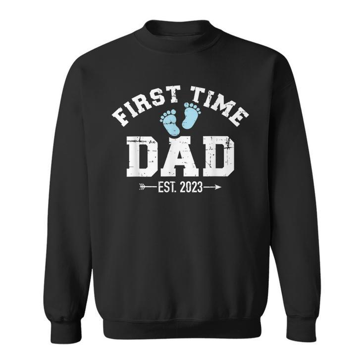 Mens First Time Dad 2023 Pregnancy Announcement  Sweatshirt