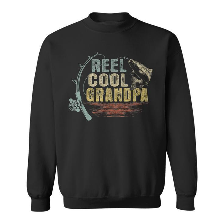 Mens Funny Fishing  Vintage Reel Cool Grandpa  Sweatshirt