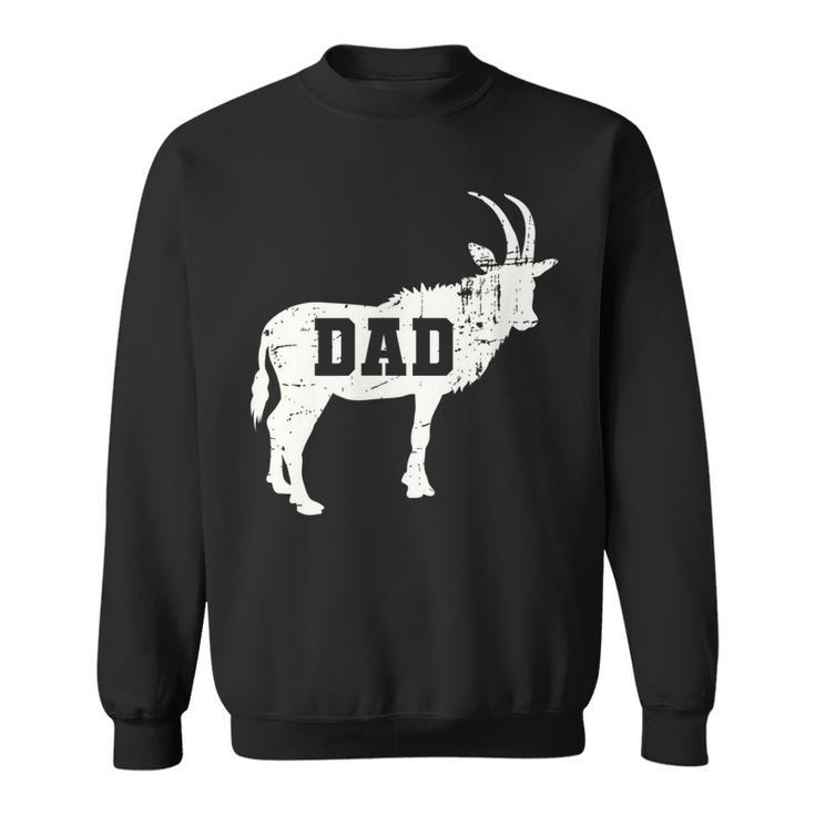Mens Goat Dad All Time Greatest Vintage  Sweatshirt