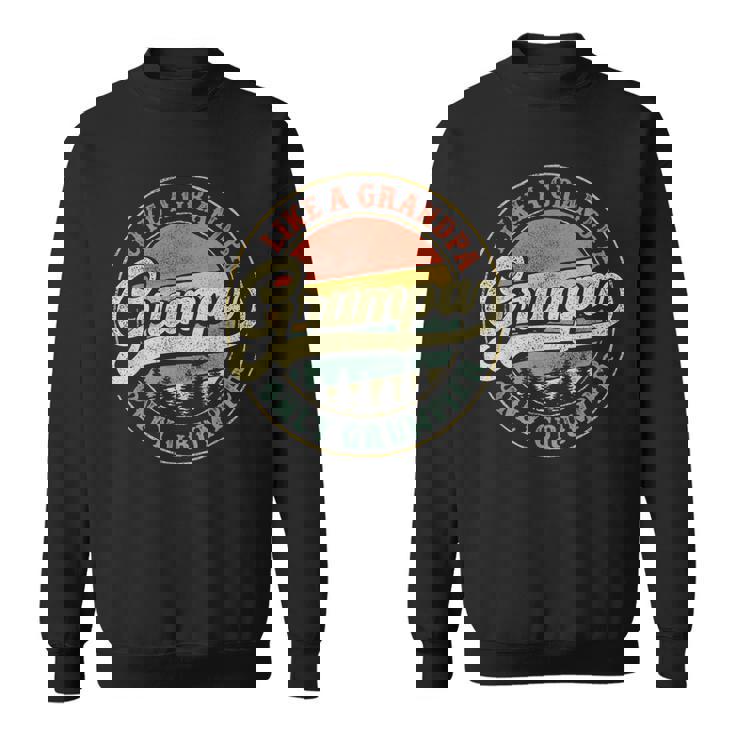 Mens Grumpa Like A Grandpa Only Grumpier Retro Grumpa Definition  Sweatshirt