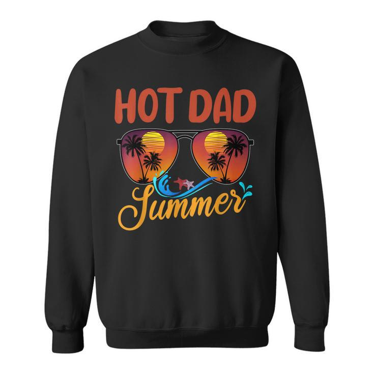 Mens Hot Dad Summer Father Grandpa Vintage Tropical Sunglasses  Sweatshirt