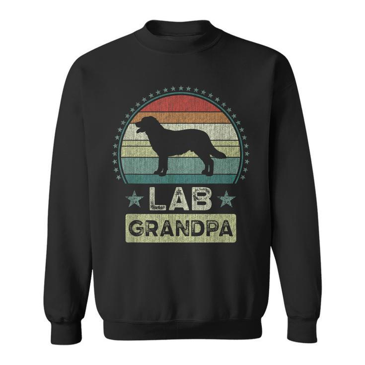 Mens Lab Grandpa Fathers Day Labrador Grandfather  Sweatshirt