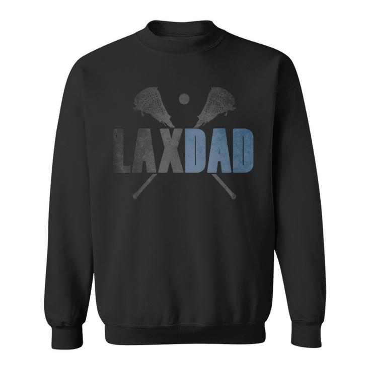 Mens Lax Dad Lacrosse Player Father Coach Sticks Vintage Graphic  Sweatshirt