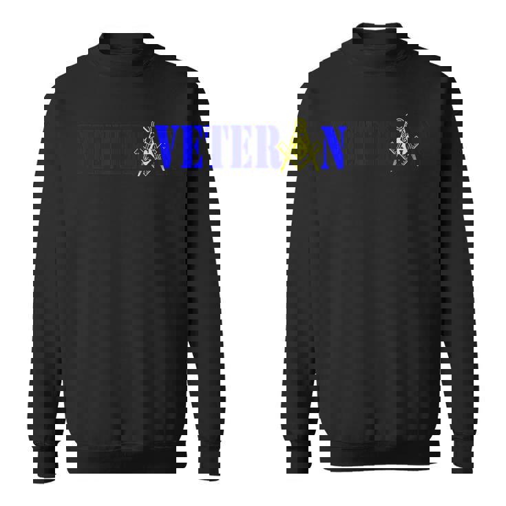 Mens Masonic Military Veteran Mason Square And Compass Freemason Sweatshirt