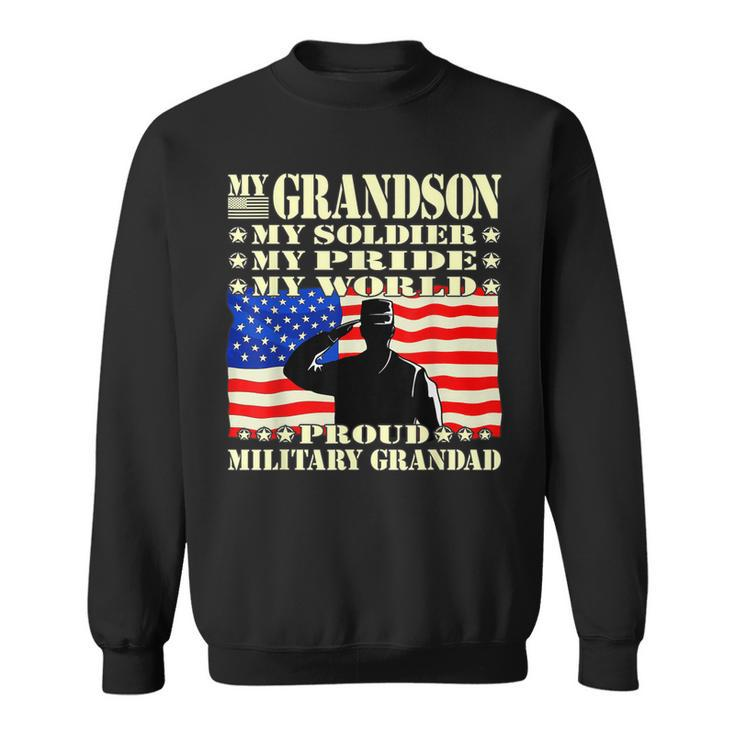 Mens My Grandson My Soldier Hero Proud Military Grandad Gifts  Sweatshirt