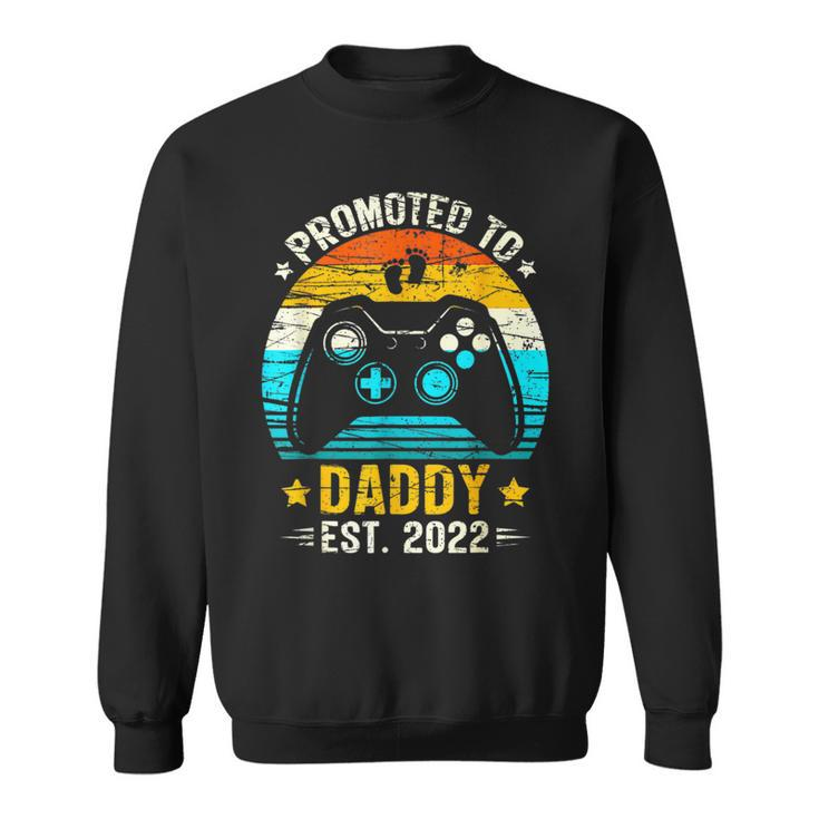 Mens Promoted To Daddy Est 2023 First Time Daddy  Sweatshirt