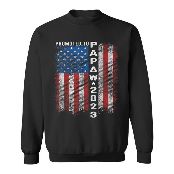 Mens Promoted To Papaw 2023 First Time Fathers Day New Dad  Sweatshirt