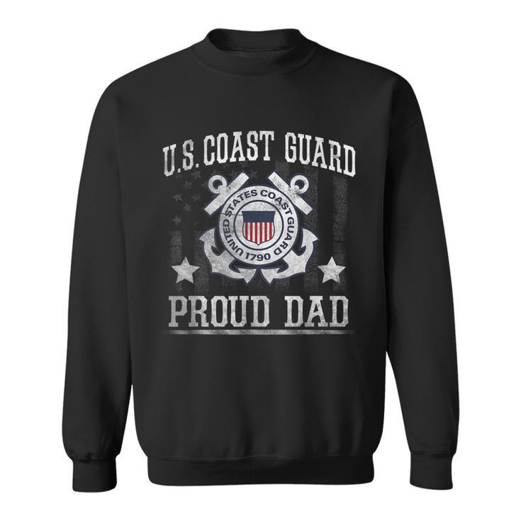 Mens Proud Dad Us Coast Guard - Uscg T  Sweatshirt