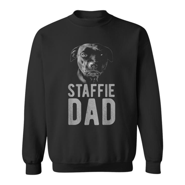 Mens Staffordshire Bull Terrier In Black For Men - Staffie Dad  Sweatshirt