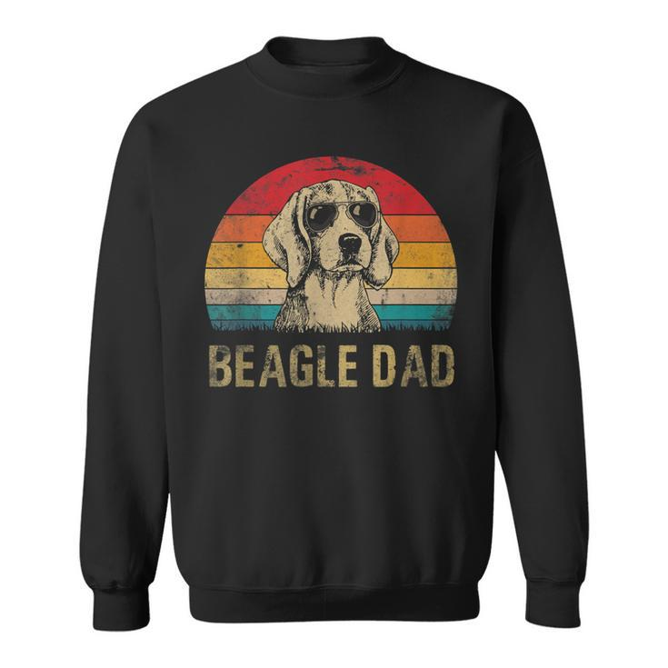 Mens Vintage Beagle Dad  Funny Beagle Dog Dad Fathers Day  Sweatshirt