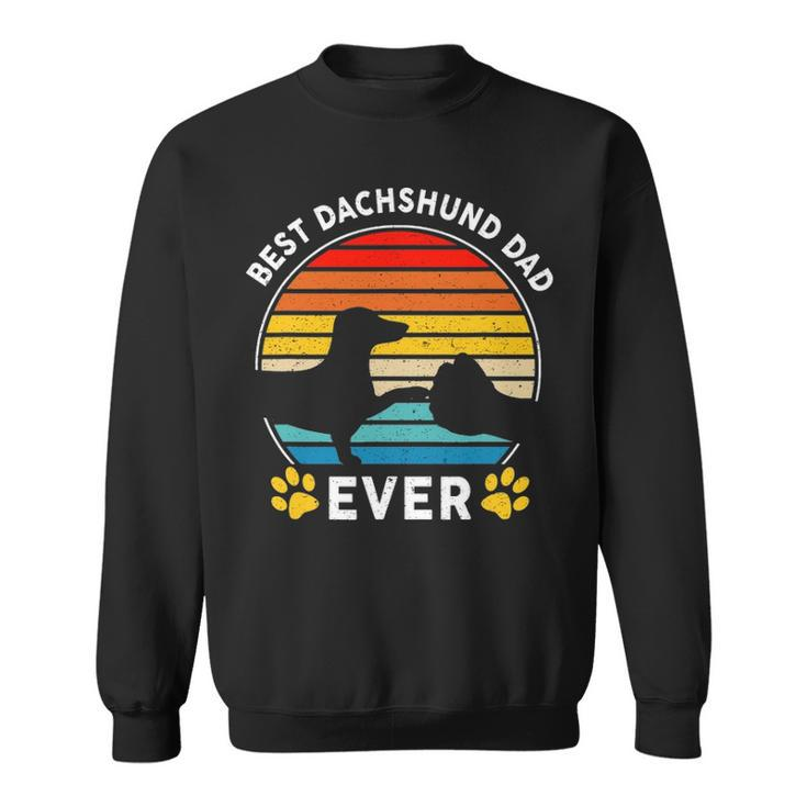 Mens Vintage Best Dachshund Dog Dad Ever Fathers Day Gifts Sweatshirt