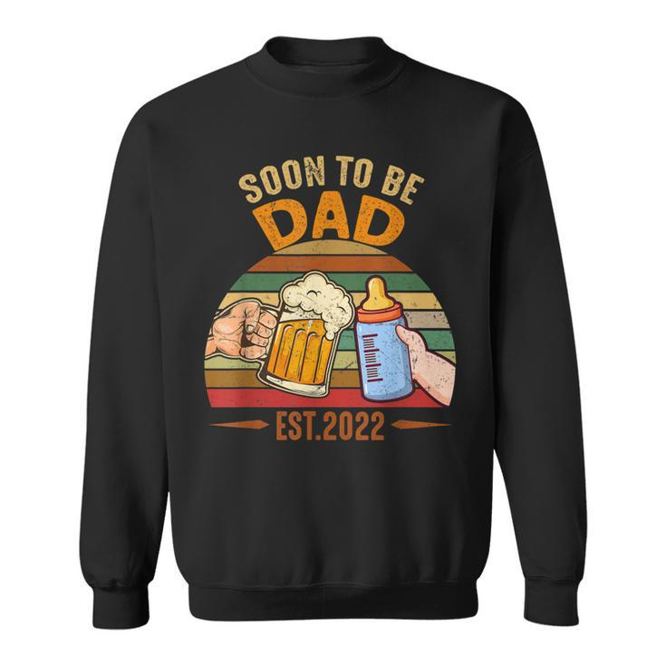 Mens Vintage - Soon To Be Dad 2022 Fathers Day  Sweatshirt