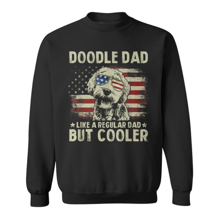 Mens Vintage Usa Flag Goldendoodle Doodle Dad Fathers Day Men  Sweatshirt