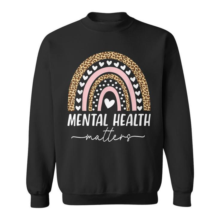 Mental Health Matters Human Brain Illness Awareness Rainbow Sweatshirt