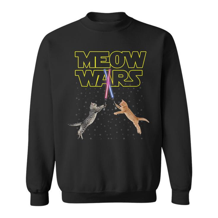 Meow Wars Cat  Funny Gifts For Cats Lovers S  Sweatshirt