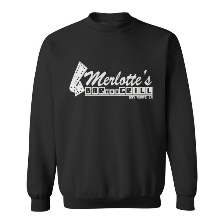 Merlottes Bar Grill Sign T Shirt T-Shirt Men Women Sweatshirt Graphic Print Unisex