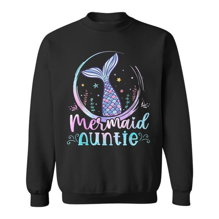 Mermaid Auntie Birthday Mermaid Family Matching Party Squad  Sweatshirt