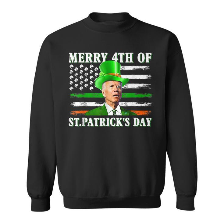 Merry 4Th Of St Patricks Day Joe Biden St Patricks Day  Sweatshirt