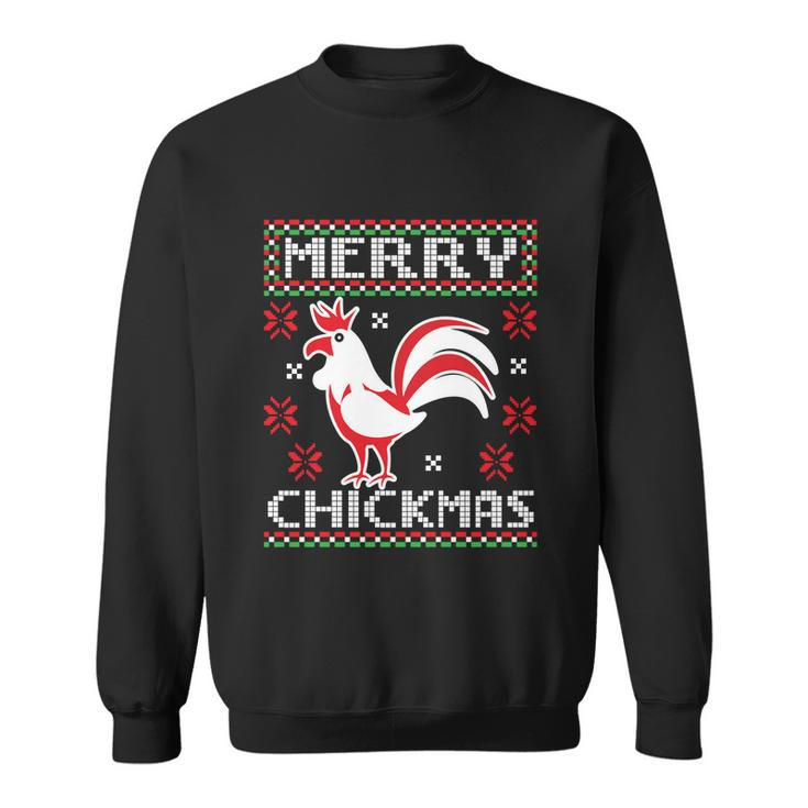 Merry Chickmas Chicken Ugly Christmas Sweater Gift Sweatshirt