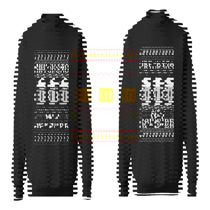 Happy New Beer Ugly Christmas Sweater Happy New Beer Ugly Christmas Sweater