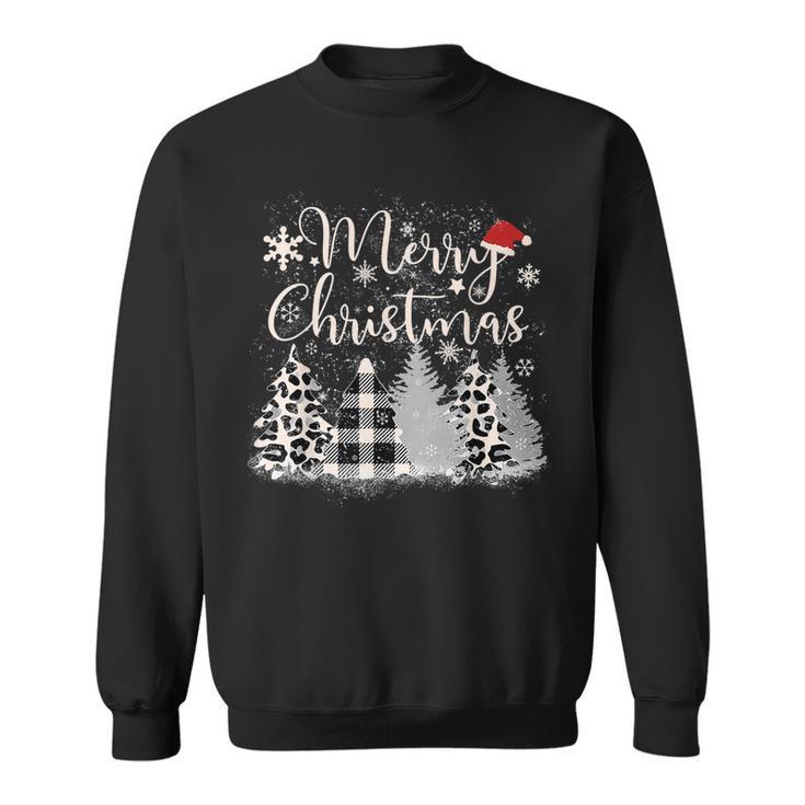 Vintage Christmas Sweatshirt For Women - Cute Plaid Tree Graphic Holiday Pullover - View #6