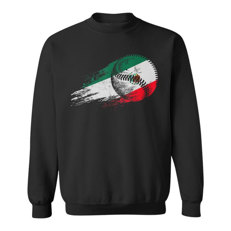 Mexican Baseball Player Mexico Flag Baseball Lover  Sweatshirt
