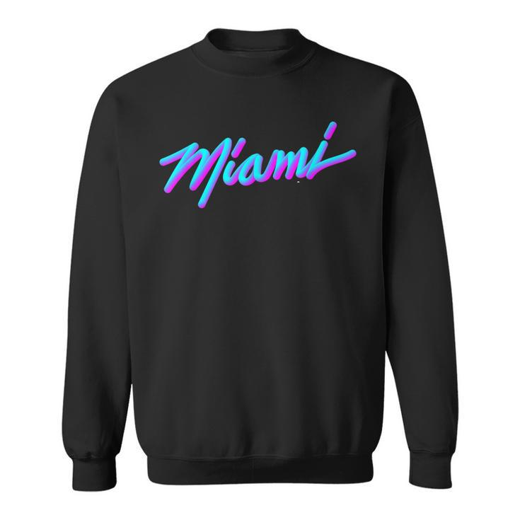 Miami - Vaperwave Synthwave 80S Style Retro Design  Sweatshirt
