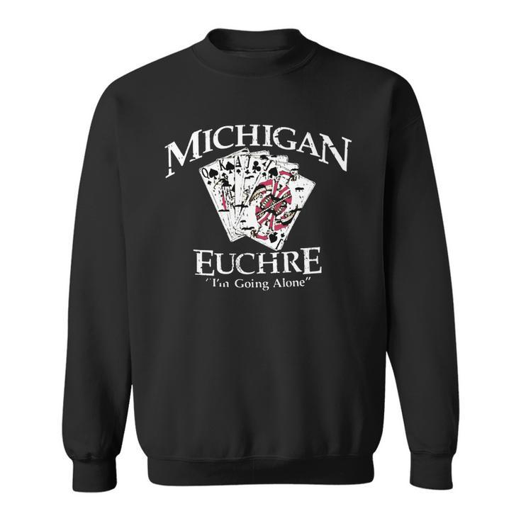 Michigan Euchre Cards Hoodie Men Women Sweatshirt Graphic Print Unisex