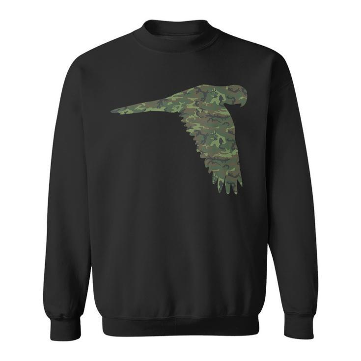Military Macaw Camo Print Us Parrot Bird Veteran Men Gift  Sweatshirt