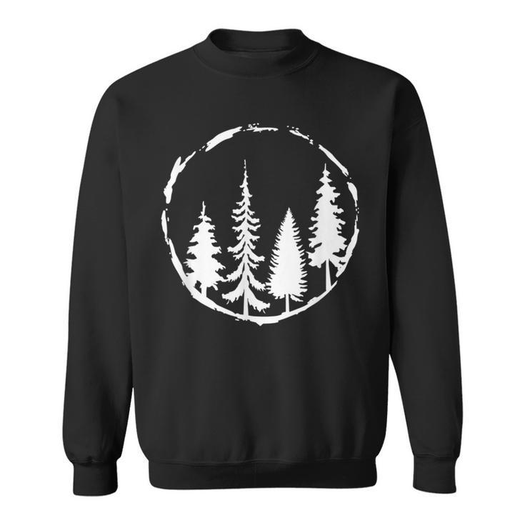 Minimalist Tree Design Forest Outdoors And Nature Graphic  Sweatshirt