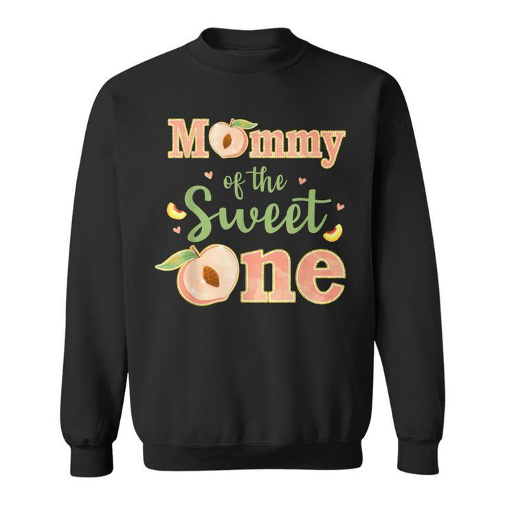 Mommy Of The Sweet One 1St Birthday Matching Family Peach  Sweatshirt
