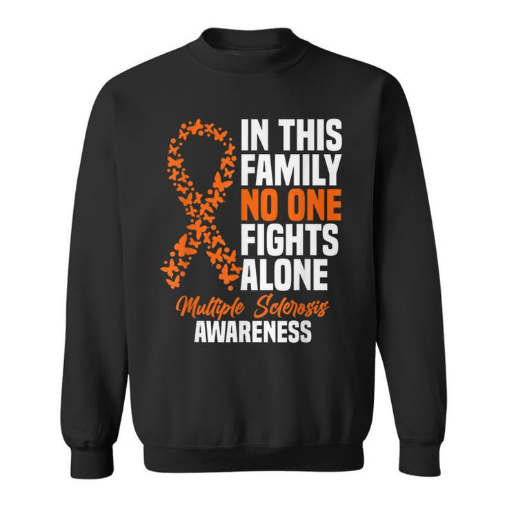 Ms Multiple Sclerosis Awareness Orange Ribbon Gift  Sweatshirt