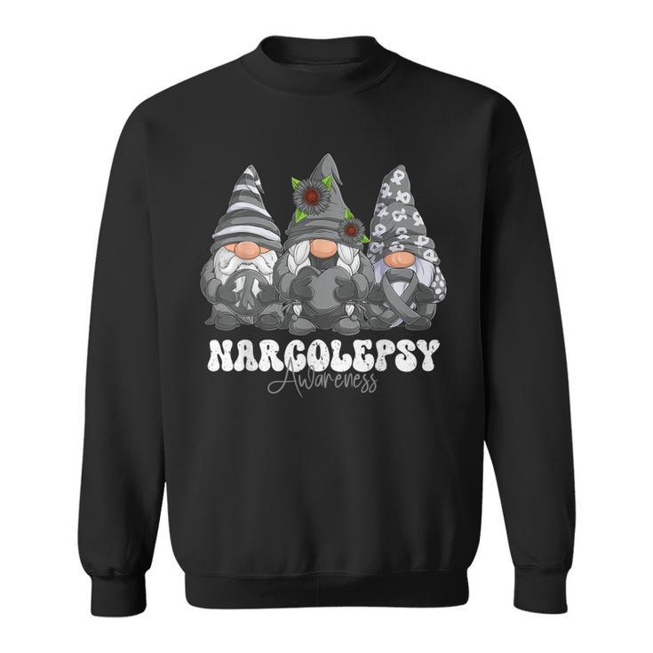 Narcolepsy Awareness Month Gray Ribbon Gnomies  Sweatshirt