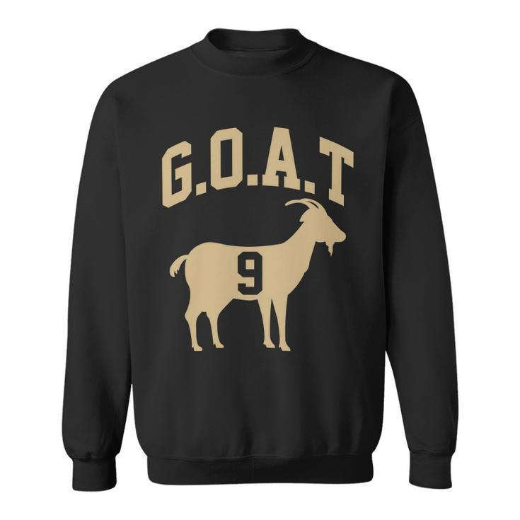 New Orleans Football No 9 Goat Men Women Sweatshirt Graphic Print Unisex