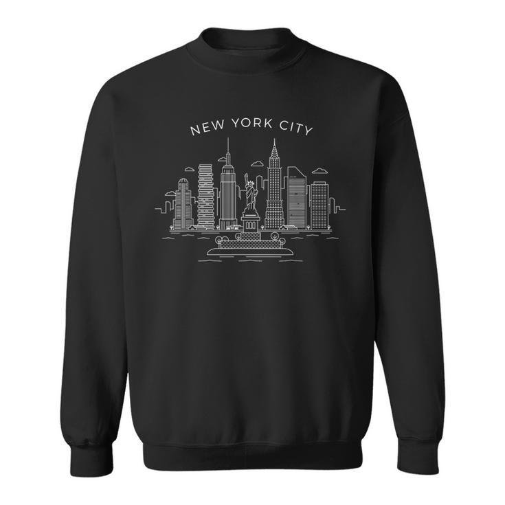 New York City Skyline Ny Vintage New York City Nyc  Sweatshirt