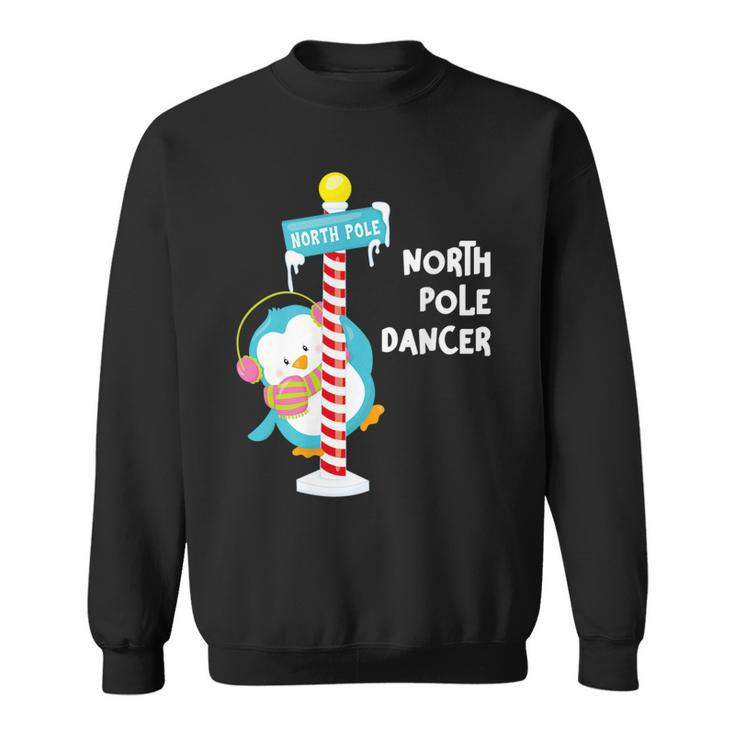North Pole Dancer Penguin Funny Christmas  Men Women Sweatshirt Graphic Print Unisex