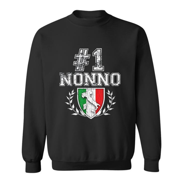 Number One Nonno Italian Grandfather Men Women Sweatshirt Graphic Print Unisex