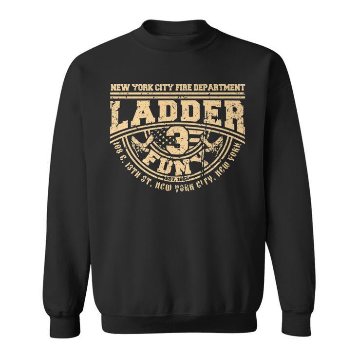 Nyc Fire Department Station Ladder 3 New York Firefighter Us   Sweatshirt