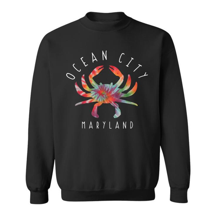 Ocean City Maryland Crab Tie Dye Summer Vacation  Sweatshirt