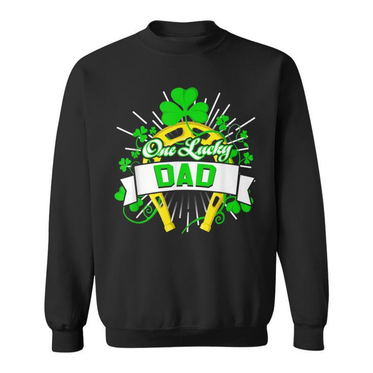 One Lucky Dad Happy St Patricks Day Shamrock Gifts Family  Sweatshirt