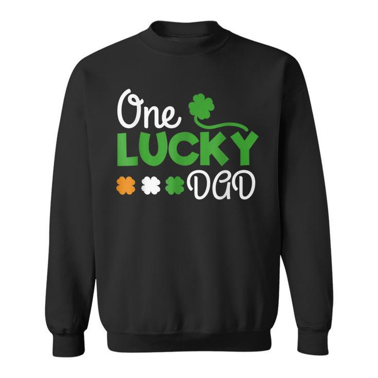 One Lucky Dad St Patricks Day Pregnancy Announcemen  Sweatshirt