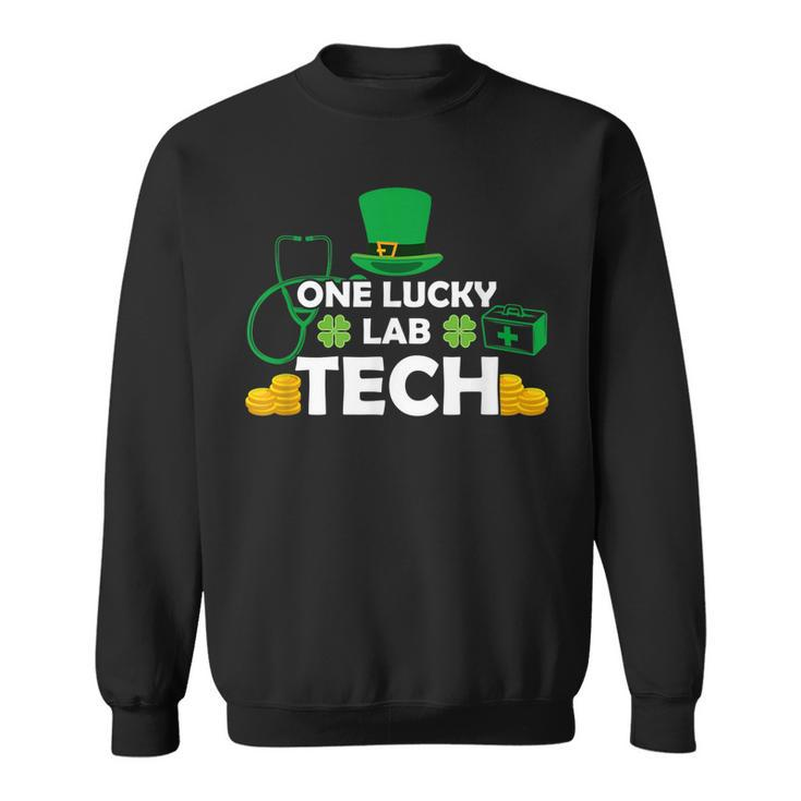 One Lucky Laboratory Lab Tech St Patricks Day Leprechaun  Sweatshirt