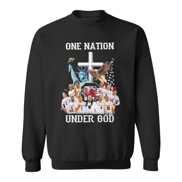 One Nation South Carolina Gamecocks Under God  Sweatshirt