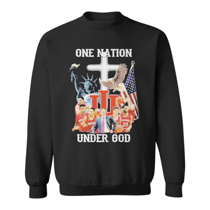 One Nation Under God Indiana Hoosiers Men’S Basketball  Sweatshirt
